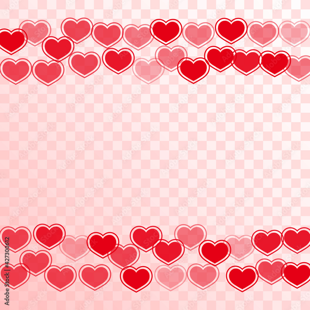 Beautiful red hearts falling vector illustration. Beautiful red hearts falling vector illustration.