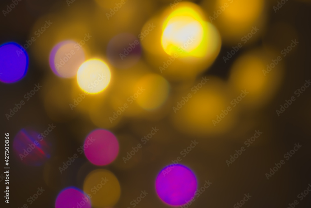 Obraz premium Multi-colored blurry wallpaper lights gold blurred lights