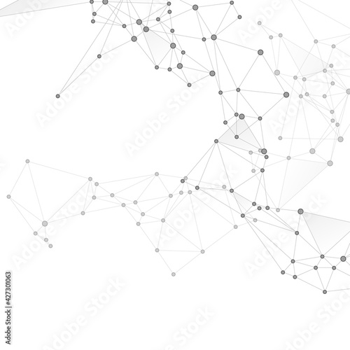 Geometric plexus structure cybernetic concept.