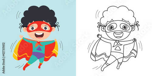 Line Art Drawing For Kids Coloring Page