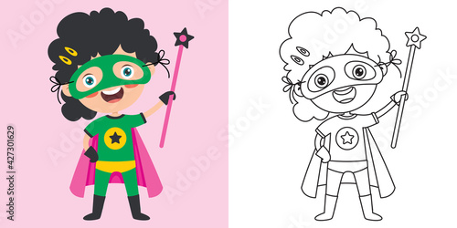 Line Art Drawing For Kids Coloring Page