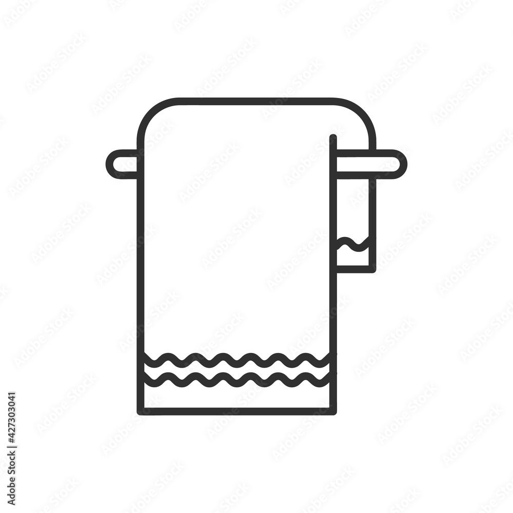 Paper towel flat icon. Pictogram for web. Line stroke. Isolated on white background. Vector eps10 Paper towel flat icon. Pictogram for web. Line stroke. Isolated on white background. Vector eps10