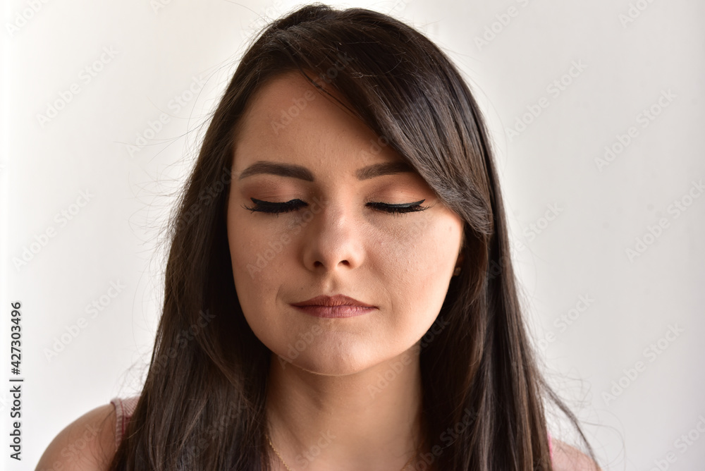 Beautiful woman with beauty salon make-up. Beautiful woman with beauty salon make-up.