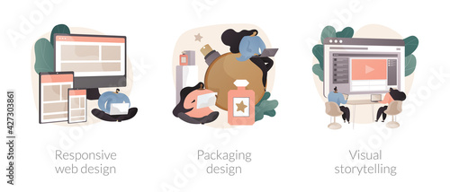 Design services abstract concept vector illustrations.