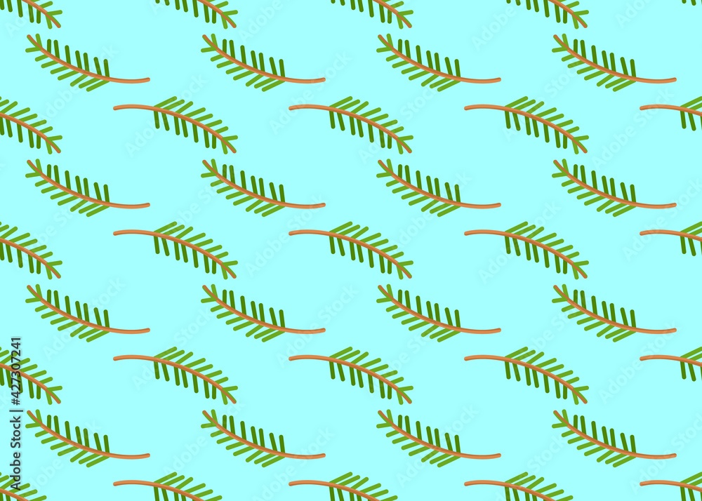 Coniferous tree branch. Seamless texture. Coniferous tree branch. Seamless texture.