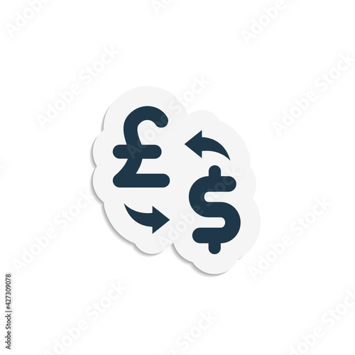 Exchange Pound to Dollar - Sticker