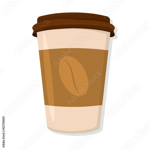 Isolated recyclable carton coffee cup - Vector illustration