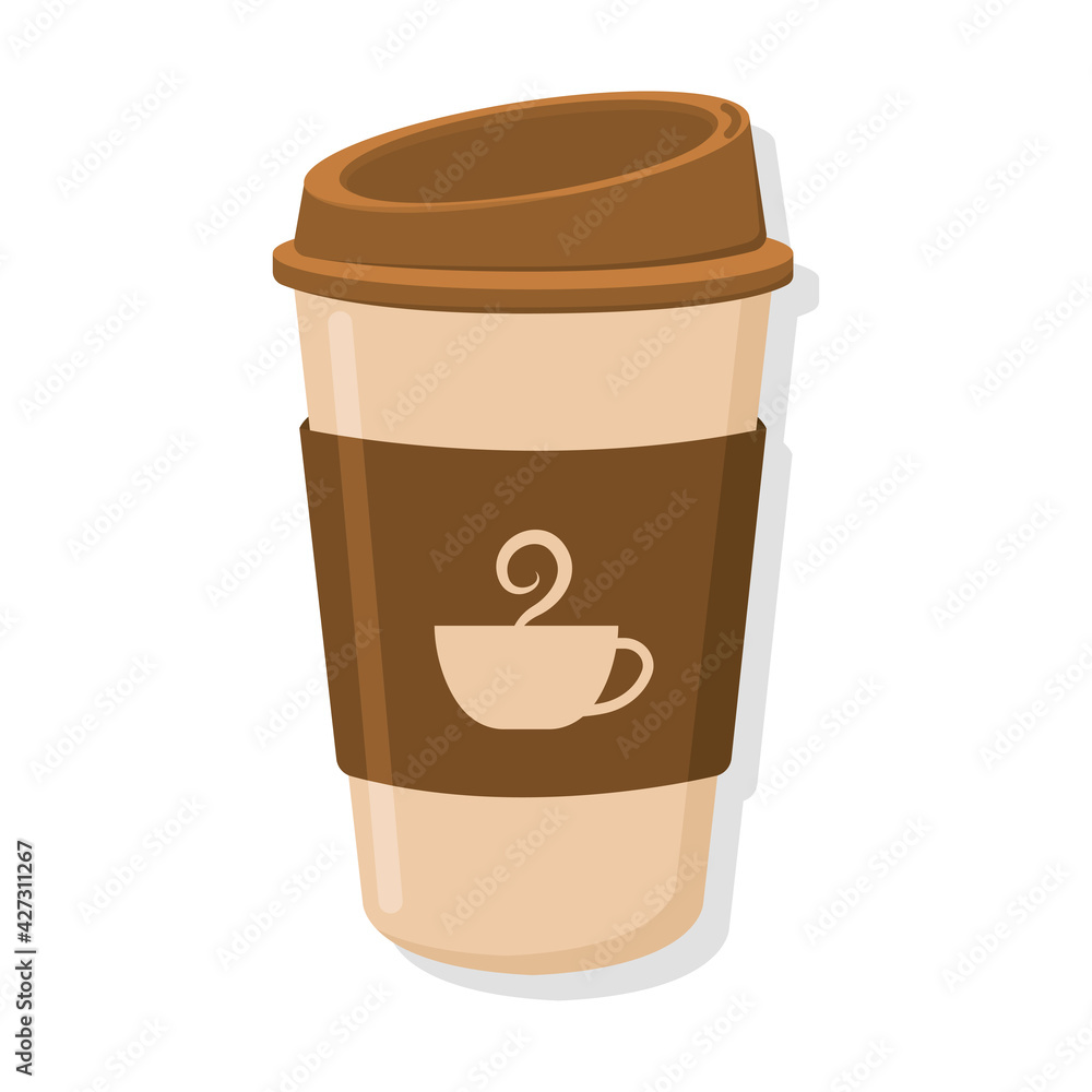 Isolated recyclable carton coffee cup - Vector illustration Isolated recyclable carton coffee cup - Vector illustration