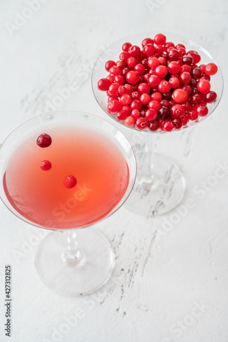 Glass of Cosmopolitan cocktail