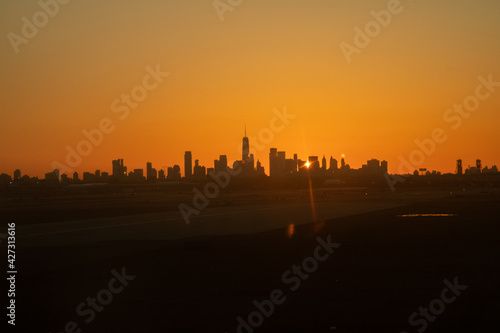 Sunrise over New York City