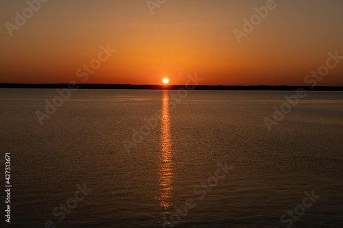 Sunrise over the Rappahannock River in Northern Virginia. photo