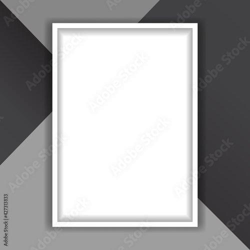 luxury black and white square frame