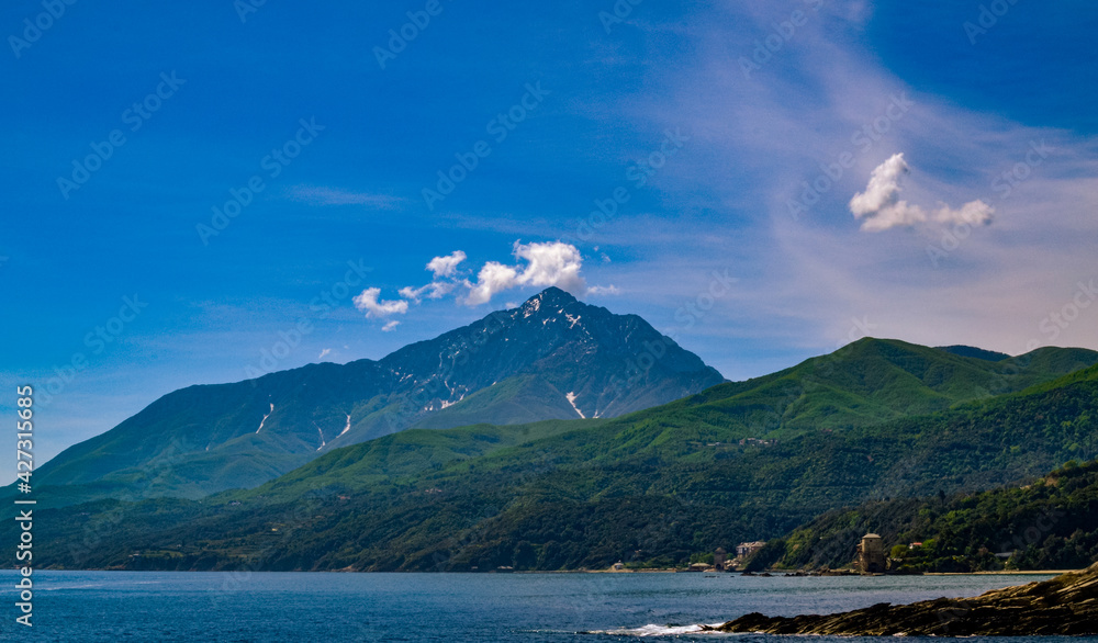 Mount Athos Sea Side View