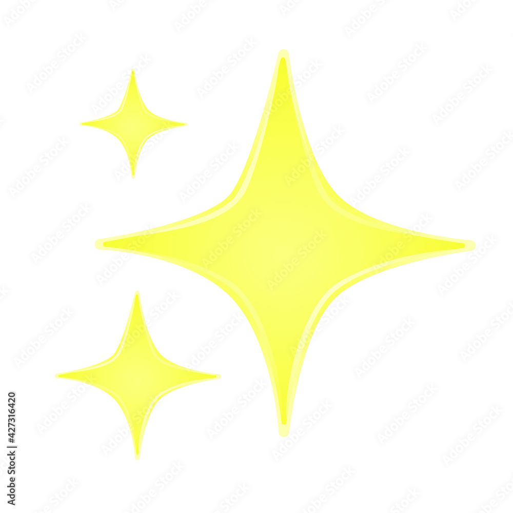 Gold Star Sparkles Emoji Icon Object Symbol Gradient Vector Art Design Cartoon Isolated Background. Gold Star Sparkles Emoji Icon Object Symbol Gradient Vector Art Design Cartoon Isolated Background.