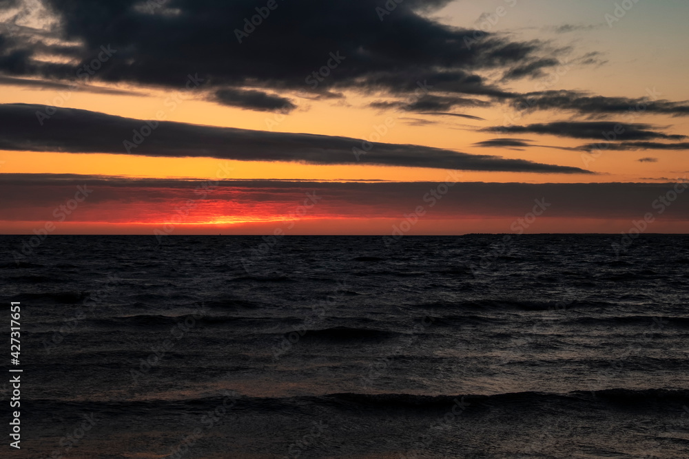 Fototapeta premium Beautiful sunset on the baltic sea