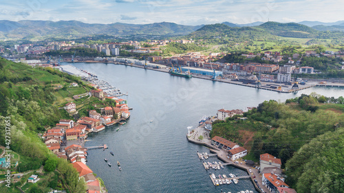 aerial view of pasaia bay in basque country, Spain