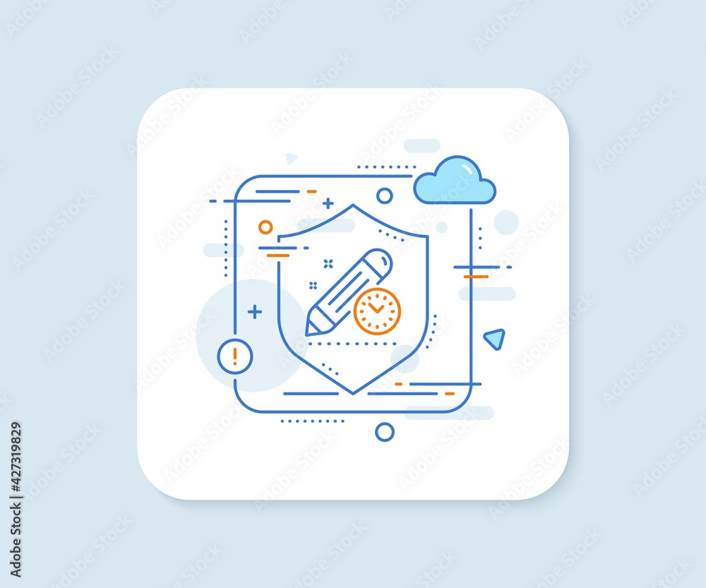 Project deadline line icon. Abstract vector button. Time management sign. Clock symbol. Project deadline line icon. Protect shield concept. Vector Project deadline line icon. Abstract vector button. Time management sign. Clock symbol. Project deadline line icon. Protect shield concept. Vector