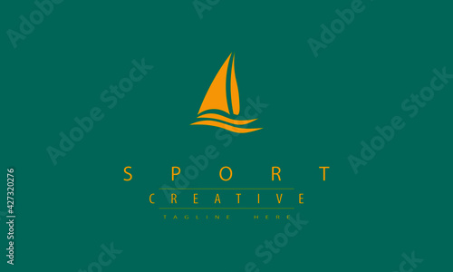 Wallpaper Mural Sailing Creative Sports Logo yacht design boat template, athletics type lettering concept. Torontodigital.ca