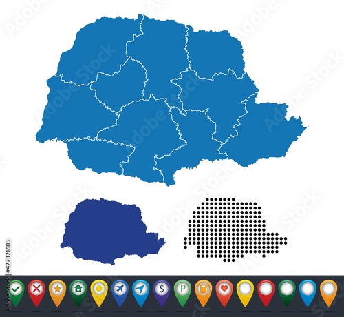 Set maps of Parana state photo