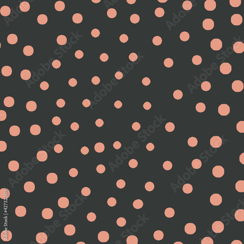 Geometric pattern with gray and pink. Form a different circles. Used for fabric, textile, for wallpaper, web, page. 