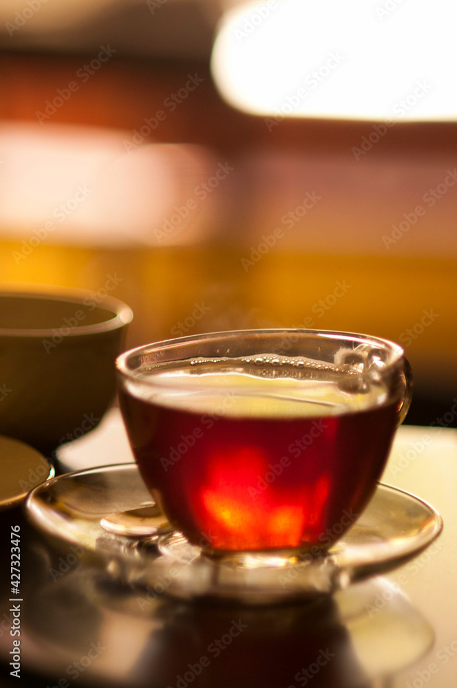 tea in glass cup tea in glass cup