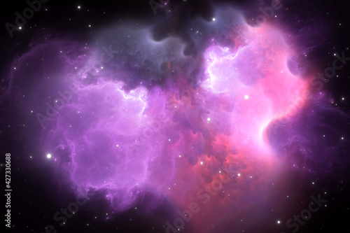 Fototapeta Naklejka Na Ścianę i Meble -  Glowing space nebula AR10 and stars in deep space