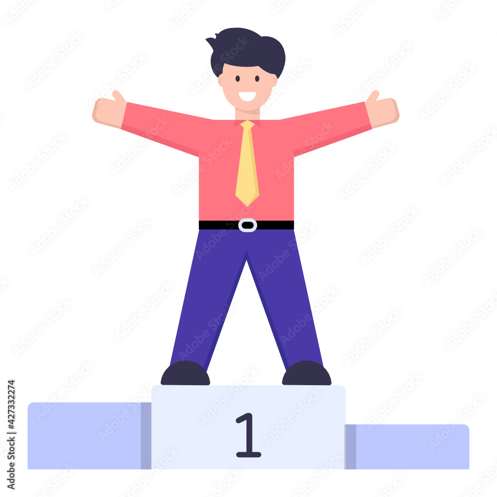 Avatar on ranking possum denoting concept of successful businessman
Avatar on ranking possum denoting concept of successful businessman
