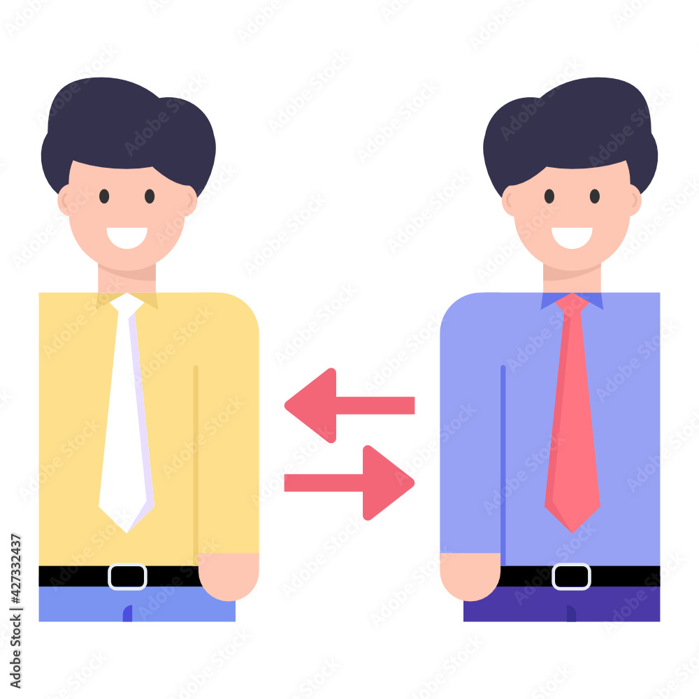 Fototapeta premium Office Discussion Flat Icons collection