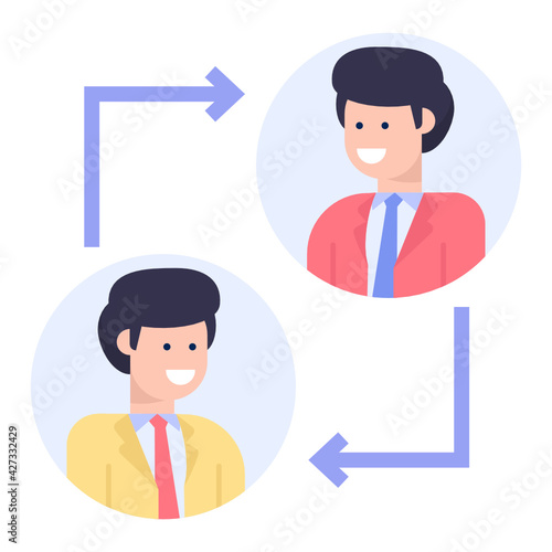 
Employee turnover flat icon download

