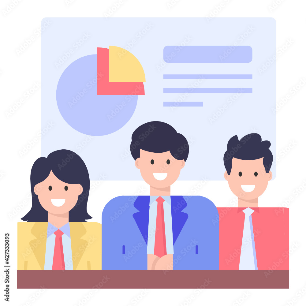 Fototapeta premium Strategic planning in flat vector design