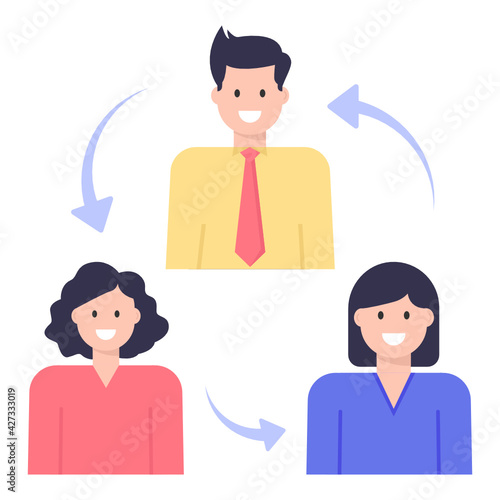 
Employee turnover flat icon download

