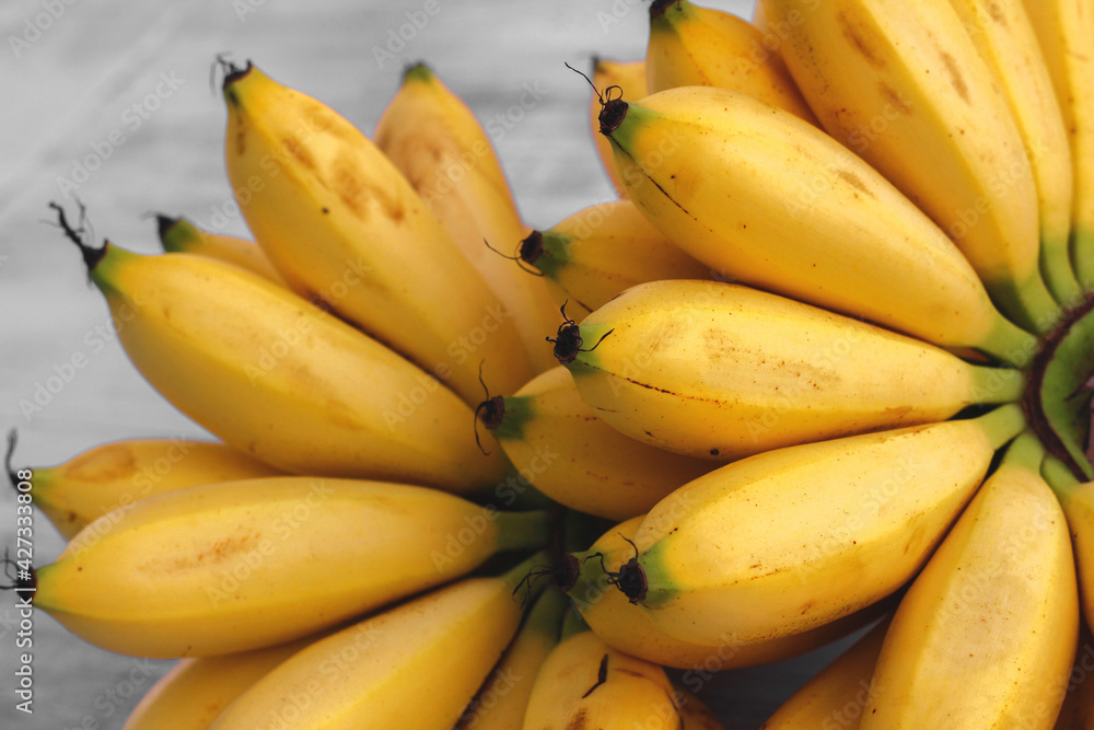 Barlin Banana on a white wood table Barlin Banana on a white wood table