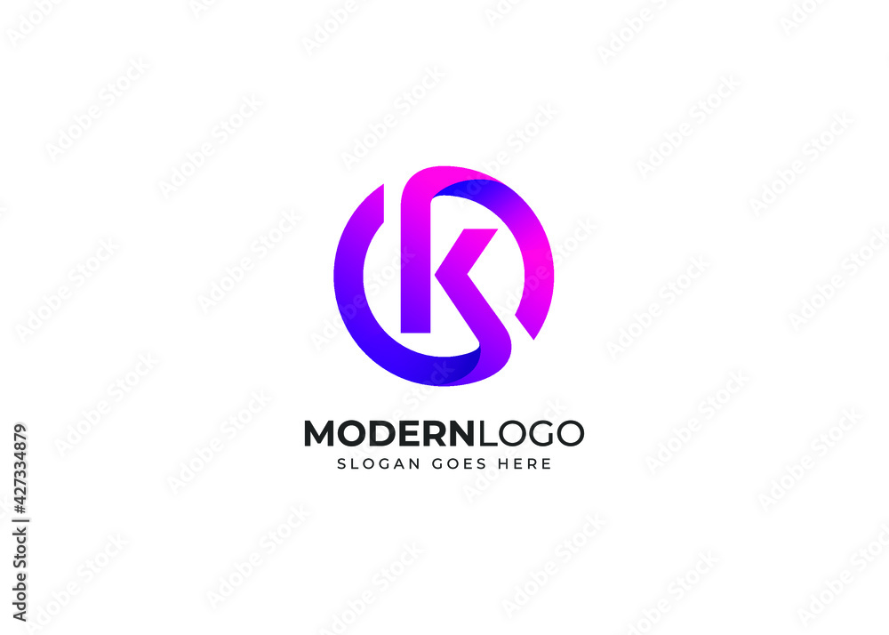 Modern Creative Letter K Logo