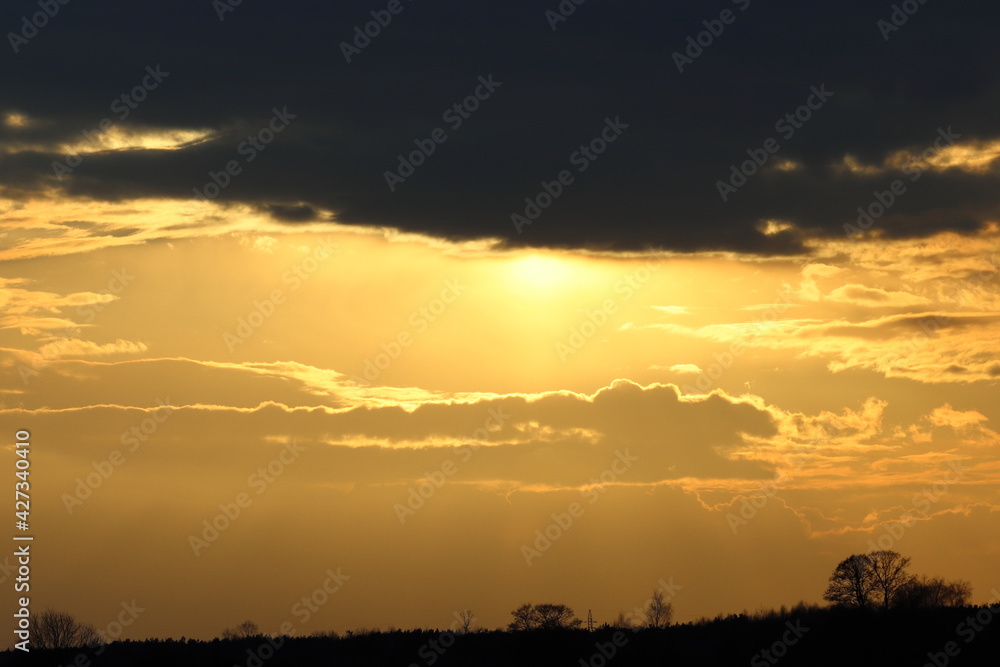 sunset in the sky, Polska sunset in the sky, Polska