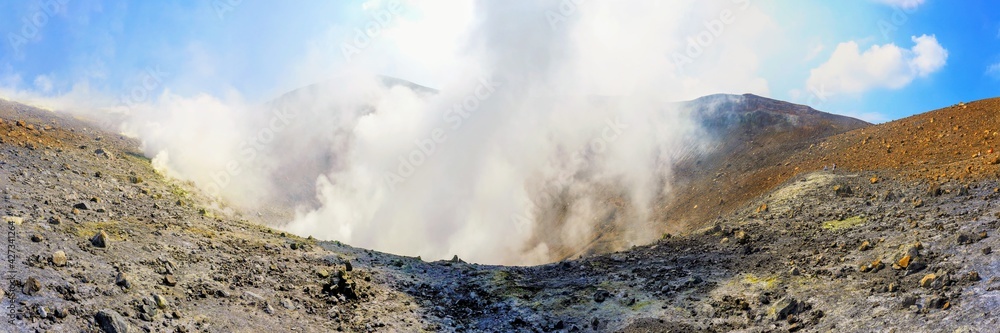 Cratère de la Fossa de Vulcano en Sicile