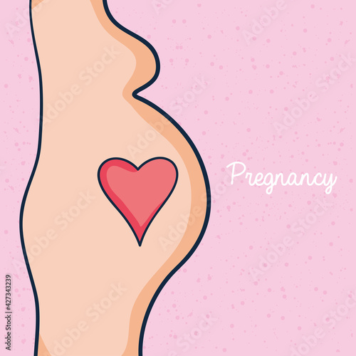 woman pregnant illustration