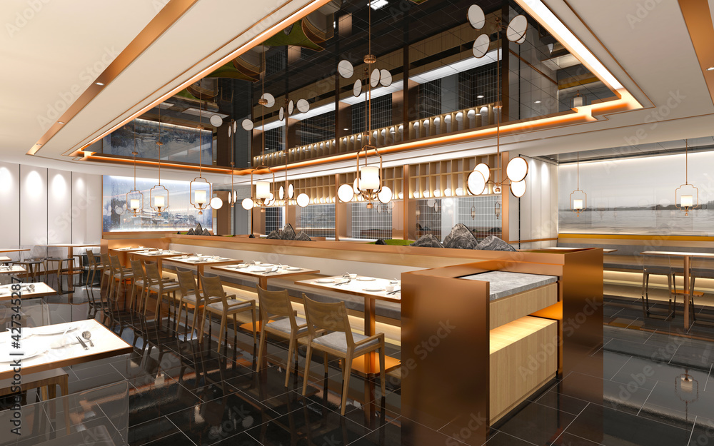 3d render of luxury restaurant grill house, fireside 3d render of luxury restaurant grill house, fireside