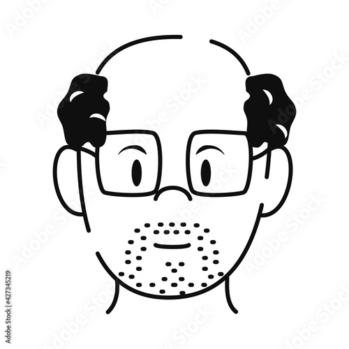 bald man face