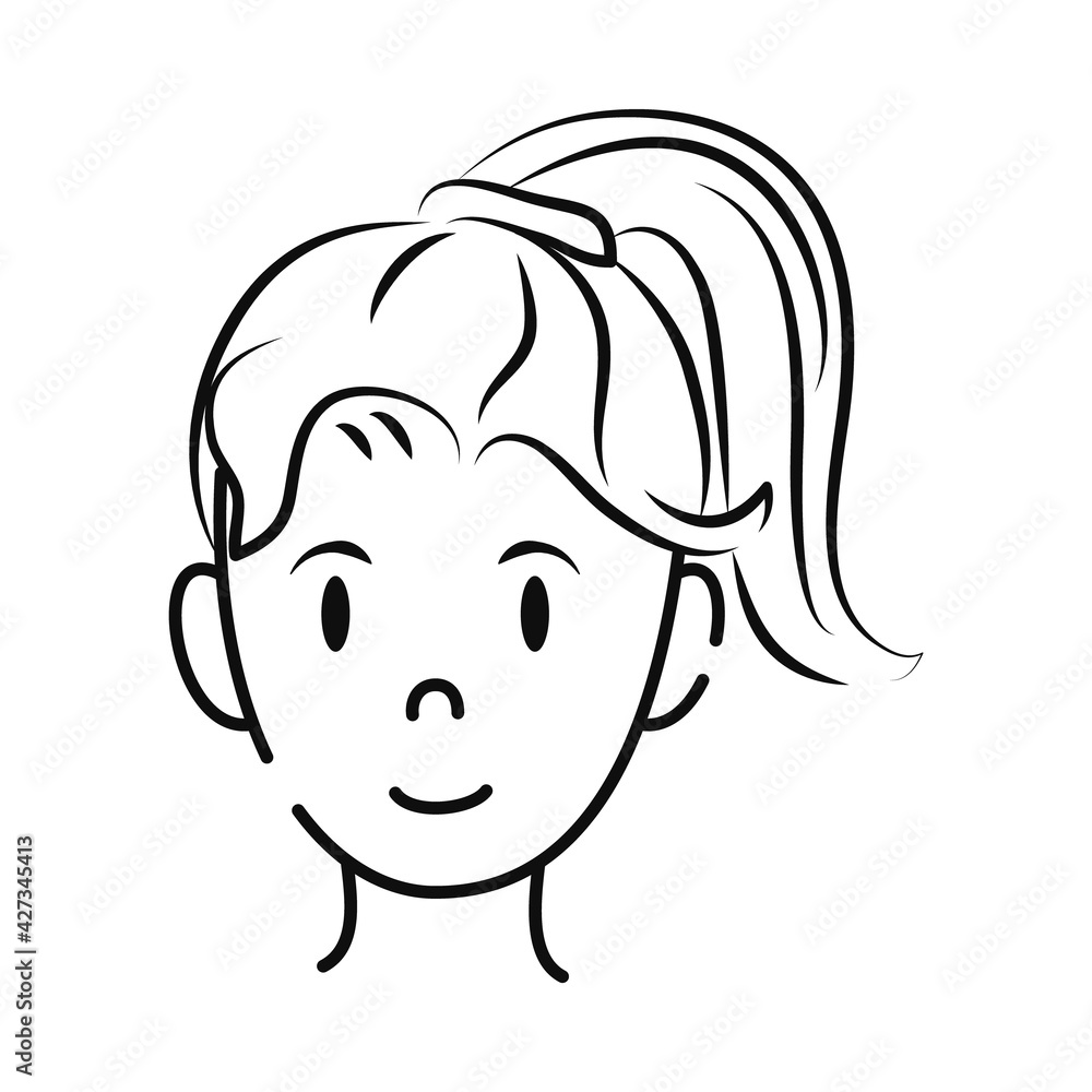 Obraz premium cartoon woman face