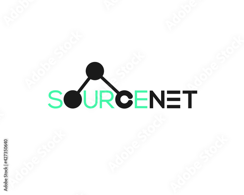 source net wordmark logotype logo template