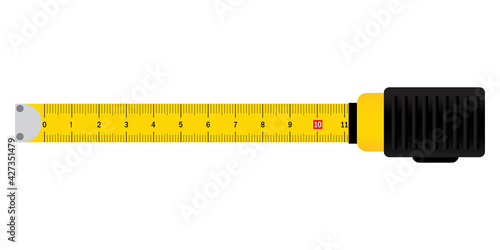 Realistic tape. Realistic with yellow tape. Stock image. Vector illustration. EPS 10.