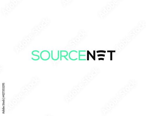 source net wordmark logotype logo template