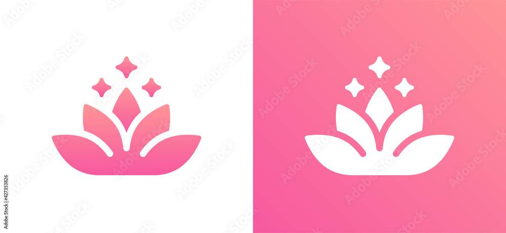 Obraz premium Lotus flower sign for wellness spa and yoga.