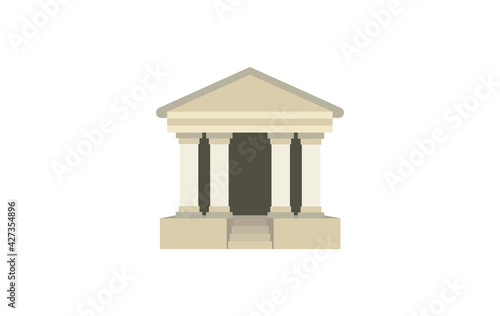 Classical building vector flat icon. Isolated Government, Department House emoji illustration