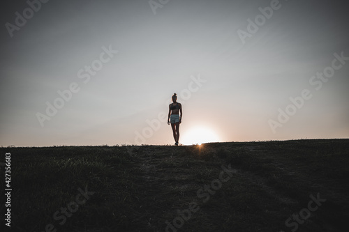 Girl on Top of Hill