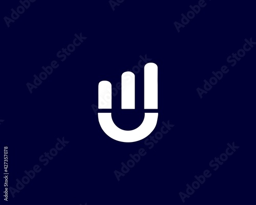 Fényképezés UM MU letter logo design vector template