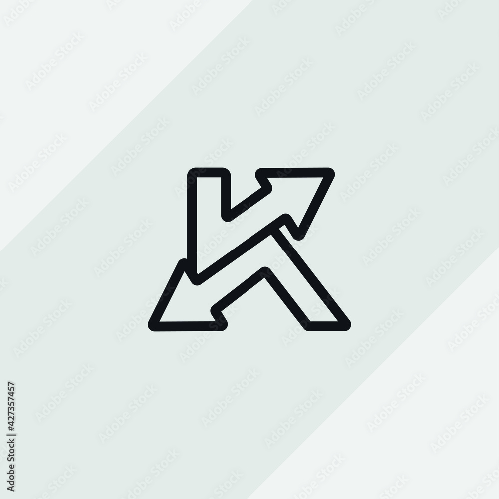 Letter K logo in a modern style for Business Letter K logo in a modern style for Business