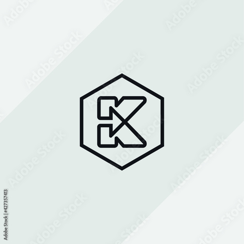 Letter K logo in a modern style for Business