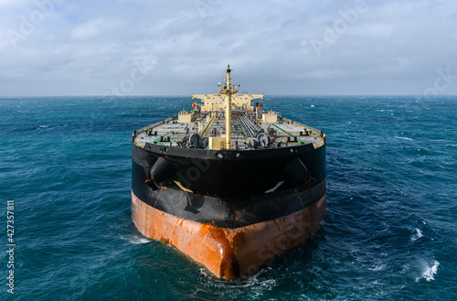 The oil tanker in the high sea