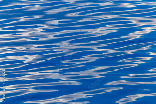 Close-up Texture Water surface, sensitive shape. Blue texture Sky Reflection Comfortable Look Background Water Surface Background Illustration Design